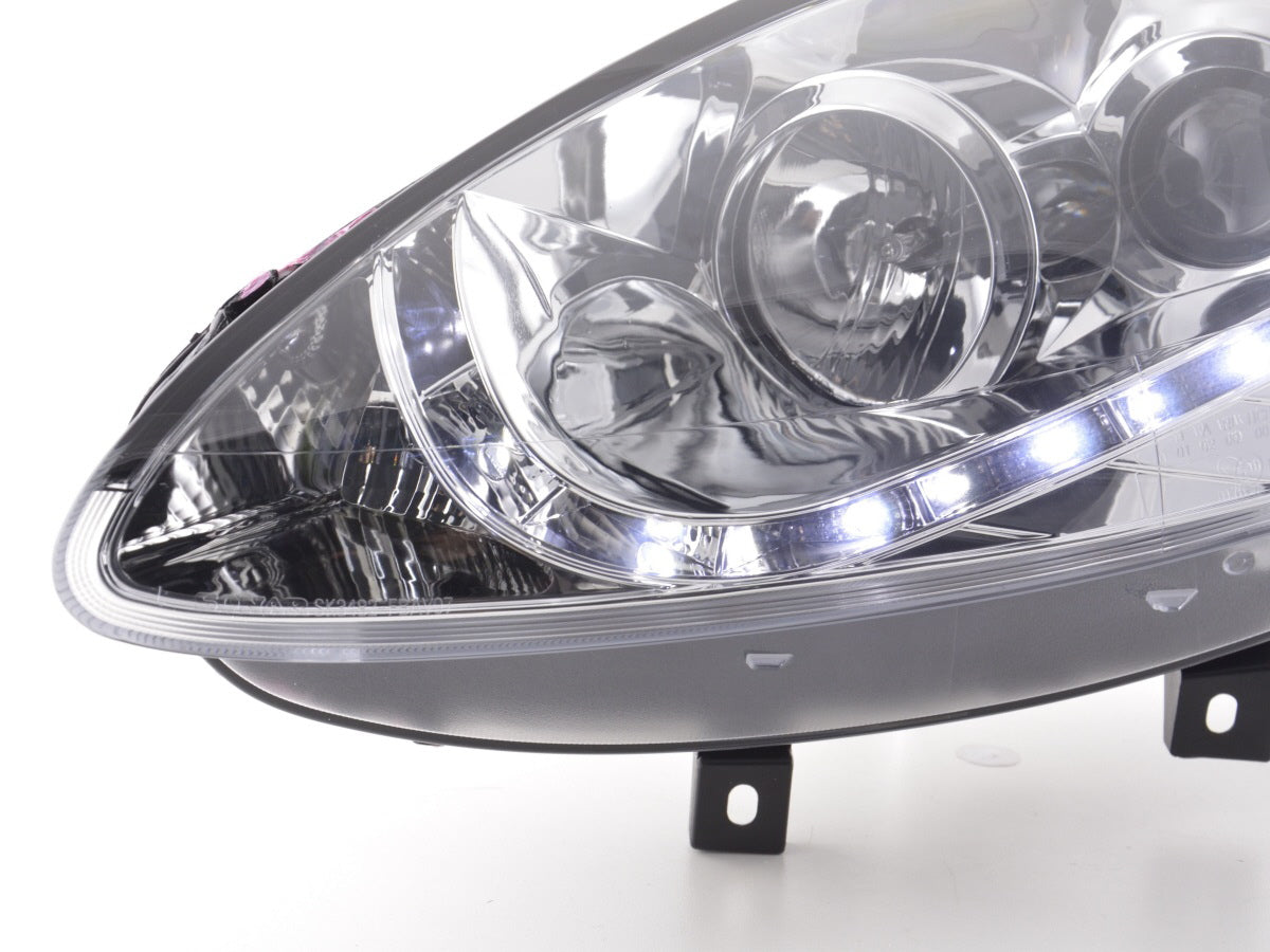 Scheinwerfer Set Daylight LED TFL-Optik Fiat Bravo Typ 198 07- chrom Scheinwerfer Set Daylight LED TFL-Optik Fiat Bravo Typ 198 07- chrom